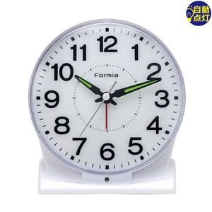 保土ヶ谷電子販売　FORMIA(フォルミア)　目覚まし時計　暗くなると光る　ホワイト　HT-A031W-WH