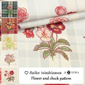 有輪商店 YUWA 鷲沢玲子さん シャーティング  ”Flower and check pattern” [D:Gray] / 全5色 / RW824914