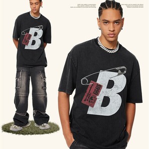 P20605トップス Tシャツ 欧米風 カジュアル 半袖 メンズ ペアルック プリント 2025春秋新作