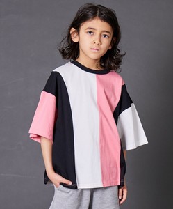 【PAIRMANON STREET】切替 配色 ストライプ 半袖 Tシャツ