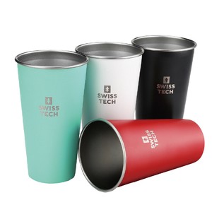 ステンレス製 積み重ね可能 シルバーカップセット 4個入り 容量473ml