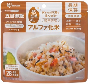 【アイリスオーヤマ　防災食　備蓄】　ケース α化米 五目御飯   100g