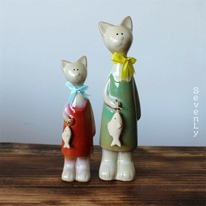 人気上昇 カップル猫工芸 置物 動物「2025新作」