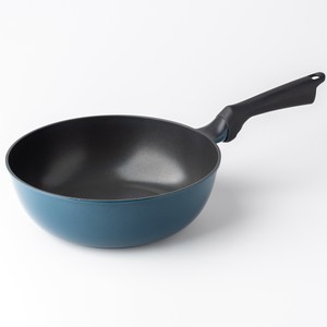 【Vilight】超軽量アルミダイキャストフライパン　26cm　ネイビー　FRP-ISD26V　超深　（IH・ガス火）