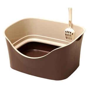 [ボンビアルコン] ラクラク猫トイレダブルブロックMブラウン