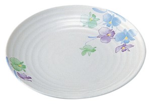 メラミン和食器“すみれ” 丸皿