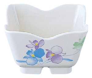 メラミン和食器“すみれ”　花型角小鉢 小 VO-86