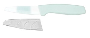 フォーエバー カラーセラミック 銀抗菌カラーセラミックナイフ 90mm サヤ付き グリーン KCS-9GG