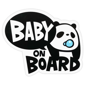東洋マーク製作所　バイク・カーステッカー　BABY ON BOARD パンダ　R-893