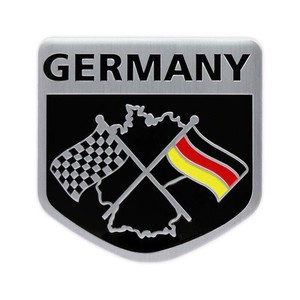 東洋マーク製作所　バイク・カーアルミエンブレム　GERMANY フラッグ　AE-7