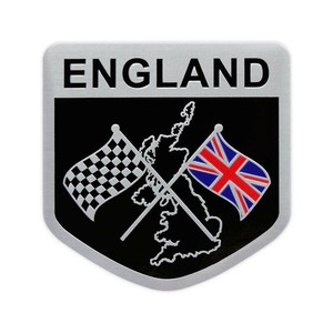 東洋マーク製作所　バイク・カーアルミエンブレム　ENGLAND フラッグ　AE-8