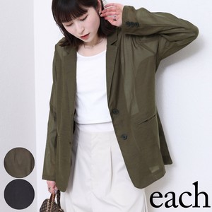 【each　新作再入荷】綿混シアー・テーラードジャケット　2025SS 羽織　2025aw