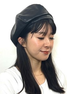 【25年春夏】【定番】シンプルな合皮レザーベレーです。