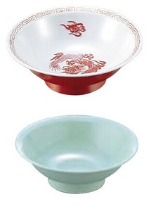 メラミン中華食器　中華丼 “瑞祥”竜模様 CA-10/青磁 CS-10
