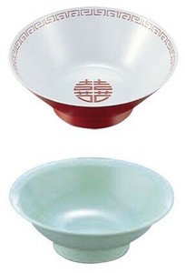 メラミン中華食器　中華丼（丸型） “瑞祥”囍模様 CA-11/青磁 CS-11