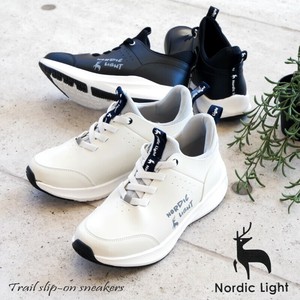 【2025年春新作】Nordic Light スニーカー ミドルカット スリッポン ゴム紐 軽量 3e 防滑
