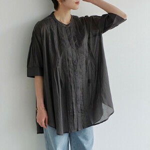 Button Shirt/Blouse Pintucked Blouse [2025 NEW]