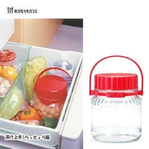 漬け上手 らっきょう編 2000ml 日本製 漬物容器 ガラス容器   東洋佐々木ガラス I-77823-R-C-JAN