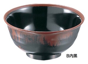 メラミン和食器  長次郎窯　羽反り丼　小AN-59/大AN-60