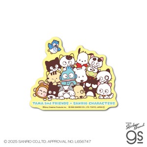 タマ＆フレンズ×サンリオキャラクターズ ステッカー 集合02 タマフレ キャラクター グッズ TMSAN010