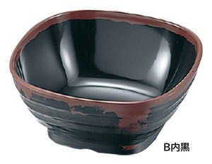 メラミン和食器  長次郎窯　角小鉢 AN-50