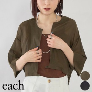 【each　新作入荷】new素材♪綿混シアーボレロ   定番人気　2025SS 羽織 aw
