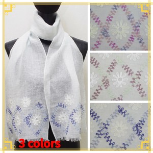 Stole Flower Floral Pattern Cotton [S/S NEW]