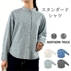 2025春夏スタンダード シャツ レディース 長袖 羽織り トップス ギンガムチェック 綿100％ nt-nam85066