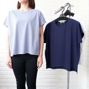 特価 シルケット綿100% サイドスリット ドルマンTシャツ　9色 半袖 Tシャツ ドルマン 無地 レディース