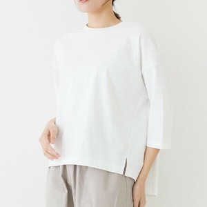 【2025春夏新作 kermu】10827 リサイクルコットン天竺 オーバーサイズ 7分袖Tシャツ