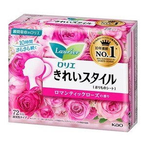ロリエ　きれいスタイル　おりものシート　ロマンティックローズの香り 72個入り