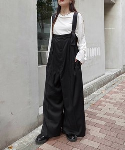 【2025年新作】ワイドサロペット　秋　冬　AW　春　夏　SS　パンツ　大人　ロング　オールインワン