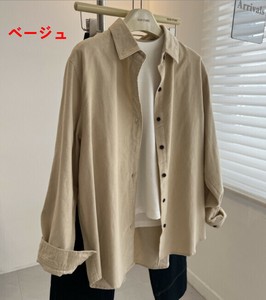 シャツ 長袖 無地 ゆったり 快適 レディース ファッション  BQ6922