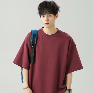P20660 2025春秋新作 欧米風 カジュアル トップス Tシャツ  半袖 メンズ 無地 ペアルック