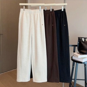 ストレートパンツ   厚手 無地 秋冬 ゆったり 快適 レディース ファッション   BQ6923