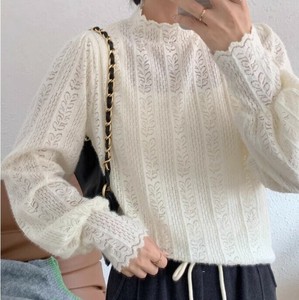 Tシャツ レース 長袖 秋冬 無地 ゆったり 快適 レディース ファッション BQ6927
