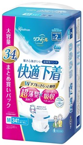 【アイリスオーヤマ　介護　おむつ】　リフィール　快適下着　超薄型パンツ　Mサイズ　34枚入