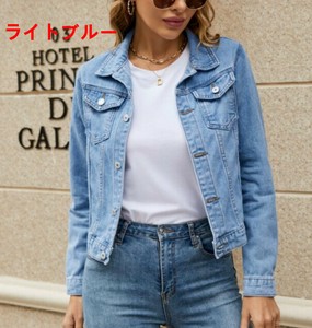 コート  デニム ジャケット 無地 長袖 快適 レディース ファッション   BQ6942