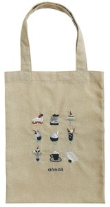 【2025春夏新作】【刺繍文具】【annas・アンナス】刺繍トート　カフェ　T220-09