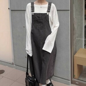 背带裤/连体裤 马甲裙 开叉 新商品 2025年 裙子 秋 秋冬