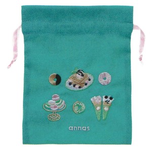 【2025春夏新作】【刺繍文具】【annas・アンナス】刺繍ミニ巾着　マカロン　F130-39