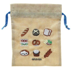 【2025春夏新作】【刺繍文具】【annas・アンナス】刺繍ミニ巾着　パン　F130-40
