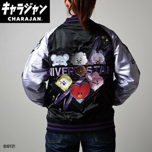 BT21 パープルハートハート スカジャン(L)　アウター　レディース　メンズ