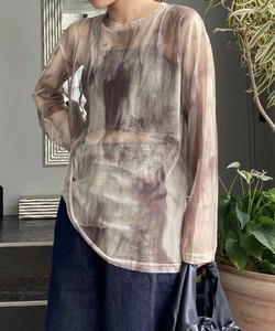 モヤプリメッシュPO タイダイ柄シアーメッシュトップス