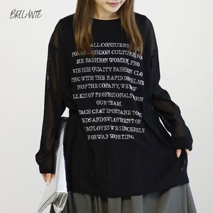 【2025新作】  人気！　【追加入荷】ラメ英字ロゴ透かしプルオーバー　　BRILLANTE大阪