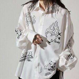 Button Shirt Loose Size