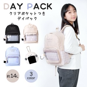 Backpack Polyester Shimaenaga Check Clear [2024 NEW]