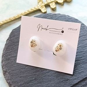 Clip-On Earrings Gold Post Earrings Made in Japan