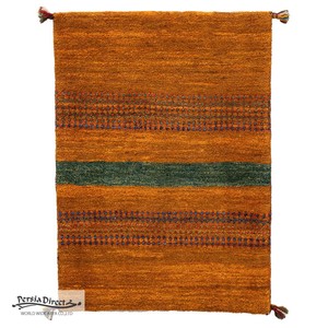 ギャッベ　ペルシャ　イラン　オーガニックウール　絨毯　ラグ　玄関マットL (約60×90cm）G1515　60×84cm