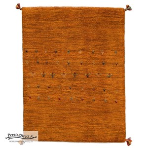 ギャッベ　ペルシャ　イラン　オーガニックウール　絨毯　ラグ　玄関マットL (約60×90cm）G1652　63×82cm